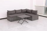 Outdoor Sectional With Cushions - Gray - Furniture Home Direct