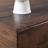 Coffee Table Solid Wood Long Rectangular Dark Walnut - Furniture Home Direct