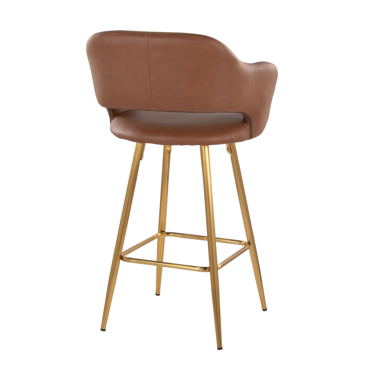 Margarite - Contemporary Fixed Height Counter Stool With Footrest (Set of 2) With Square - Furniture Home Direct