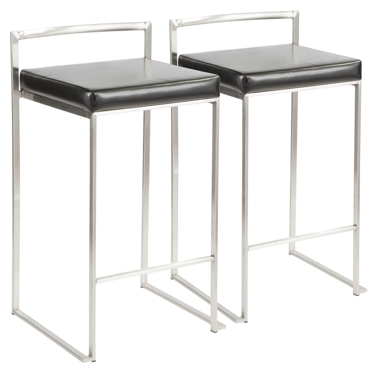 Fuji - Contemporary, Stackable Elegant Counter Stool (Set of 2) - Furniture Home Direct