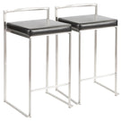 Fuji - Contemporary, Stackable Elegant Counter Stool (Set of 2) - Furniture Home Direct