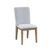 Delphine - Linen Fabric 19" Dining Chair (Set of 2) - Gray - Furniture Home Direct