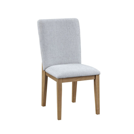 Delphine - Linen Fabric 19" Dining Chair (Set of 2) - Gray - Furniture Home Direct