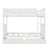 Bunk Bed With Ladders And 2 Storage Drawers - Furniture Home Direct