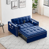 Modern Convertible Sleeper Sofa Couch With Pull Out Bed With Pillows & Side Pockets For Small Space, Living Room - Furniture Home Direct