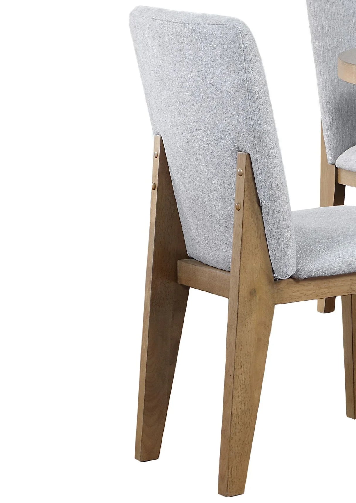Delphine - Linen Fabric 19" Dining Chair (Set of 2) - Gray - Furniture Home Direct