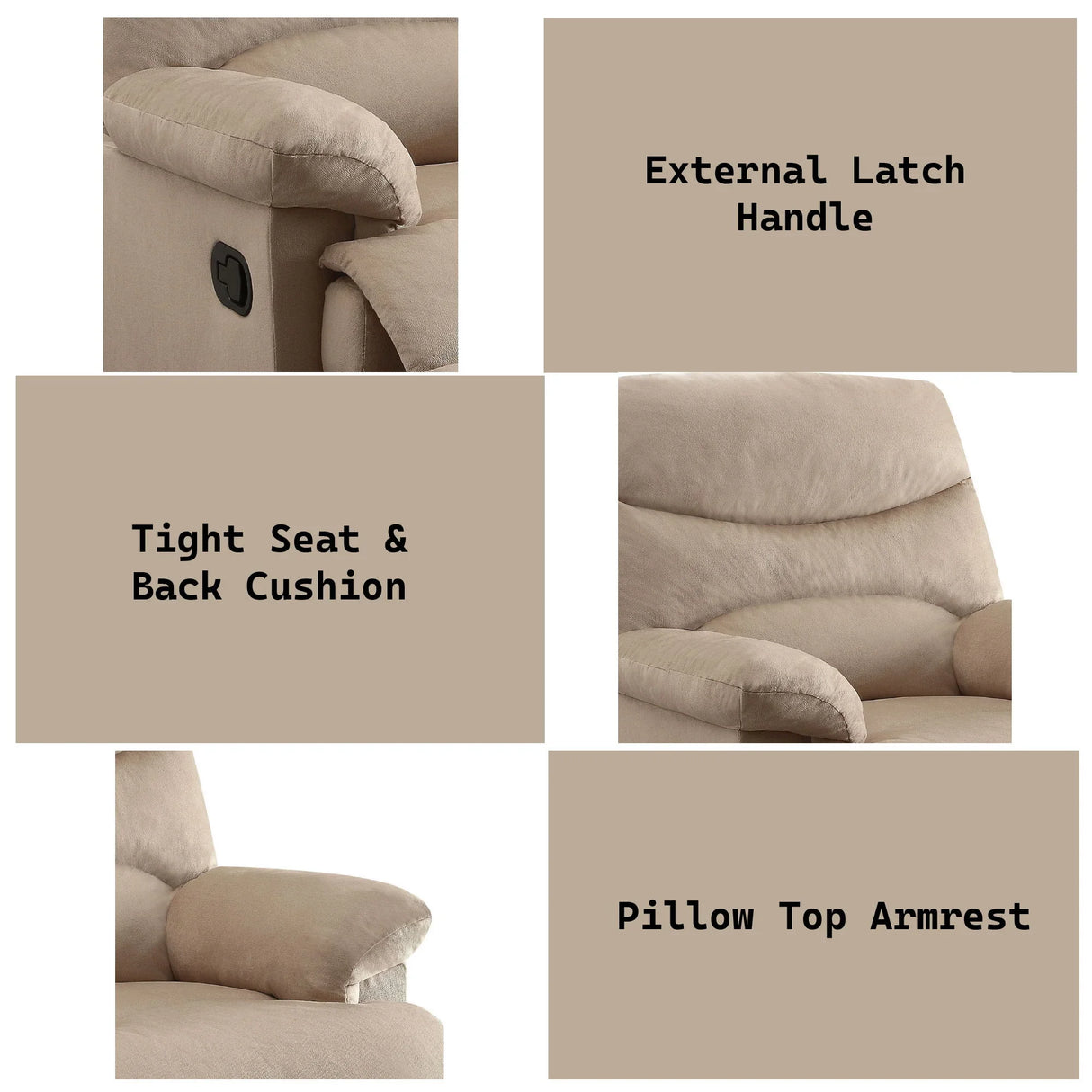 Arcadia - Woven Motion Recliner - Furniture Home Direct