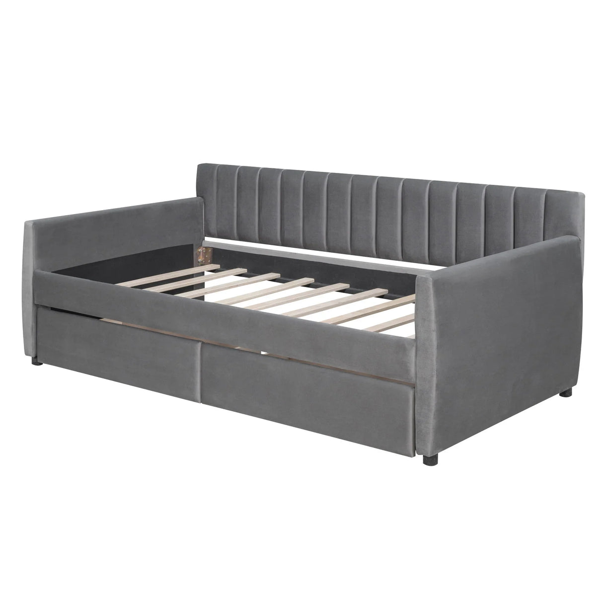 Upholstered Daybed With Slat Support - Furniture Home Direct