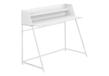 Computer Desk For Home Office, Laptop, Storage Shelves, Marble Look Contemporary & Modern - Furniture Home Direct