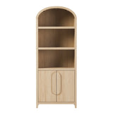 Modern 3 Shelf Open Arched Bookcase Cabinet - Furniture Home Direct