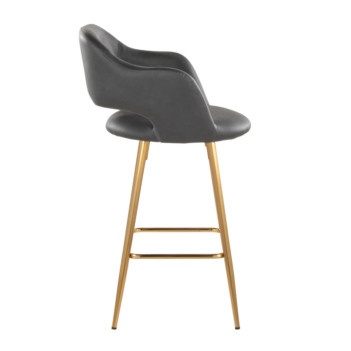 Margarite - Contemporary Fixed Height Counter Stool With Footrest (Set of 2) With Square - Furniture Home Direct