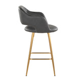 Margarite - Contemporary Fixed Height Counter Stool With Footrest (Set of 2) With Square - Furniture Home Direct