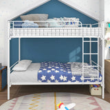Space Saving Bunk Bed With Metal Frame And Ladder - Furniture Home Direct