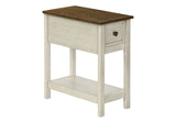 Accent End Table, 2 Tier, Narrow, Lamp, Storage Drawer, Charming Design - Furniture Home Direct