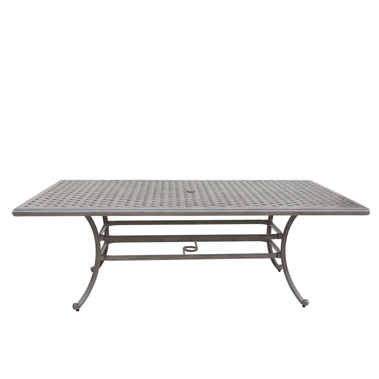 46X86" Cast Aluminum Rectangle Table - Gray - Furniture Home Direct