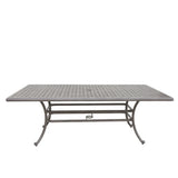 46X86" Cast Aluminum Rectangle Table - Gray - Furniture Home Direct