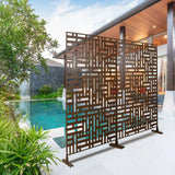 Decorative Freestanding Metal Privacy Screen For Indoor & Outdoor Use - Furniture Home Direct