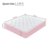 12" Hybrid Mattress With Individual Pocket Spring, Comortable Memory Foam - Furniture Home Direct