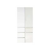 Elise - Modular Wood Closet System With Mirror In Customizable Storage Solution - White