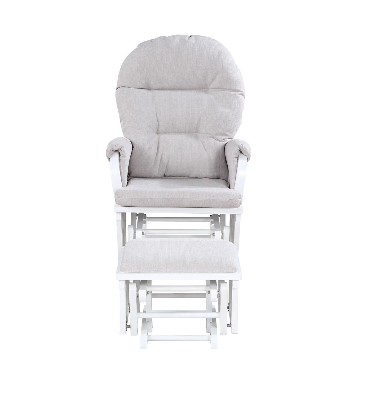 Madison - Glider & Ottoman - White Base - Furniture Home Direct