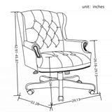Executive Office Chair, High Back Reclining Comfortable Desk Chair With Smooth Glide Caster Wheels - Furniture Home Direct