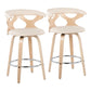 Gardenia - Mid Century Modern Fixed Height Counter Stool With Swivel (Set of 2) - Furniture Home Direct