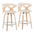 Gardenia - Mid Century Modern Fixed Height Counter Stool With Swivel (Set of 2) - Furniture Home Direct