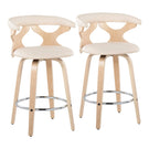 Gardenia - Mid Century Modern Fixed Height Counter Stool With Swivel (Set of 2) - Furniture Home Direct