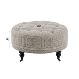 Upendo - Pattern Ottoman With Casters - Multi - Furniture Home Direct