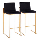 Fuji - Contemporary Design High Back Barstool (Set of 2) - Furniture Home Direct