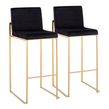 Fuji - Contemporary Design High Back Barstool (Set of 2) - Furniture Home Direct