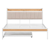 Platform Bed Frame With Trundle, USB Ports And Slat Support, No Box Spring Needed - Furniture Home Direct
