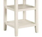 Counter Height Dining Set with Shelves Antique White - Furniture Home Direct