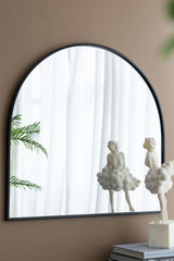 Arched Mirror With Metal Frame, Wall Mirror For Living Room Bedroom Entryway - Furniture Home Direct
