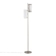 Rhonda - Contemporary / Glam Floor Lamp - Nickel / White - Furniture Home Direct