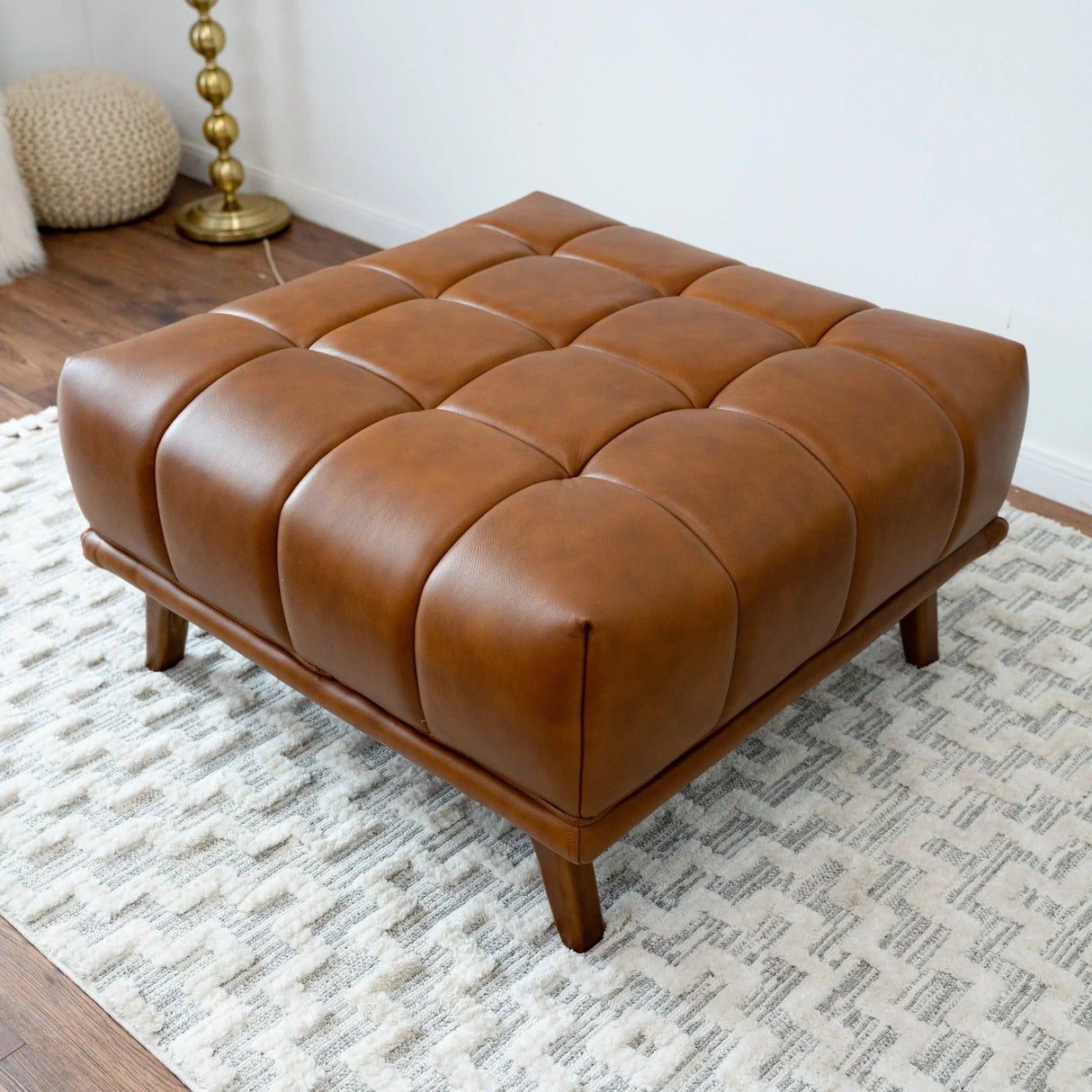 Addison - Square Upholstered Ottoman - Furniture Home Direct