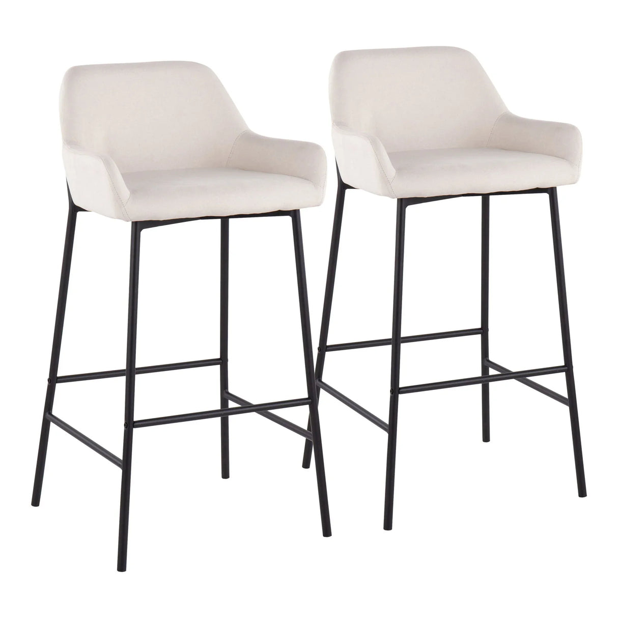 Daniella - Industrial Fixed Height Bar Stool (Set of 2) - Furniture Home Direct
