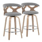 Gardenia - Mid Century Modern Fixed Height Counter Stool With Swivel (Set of 2) - Furniture Home Direct