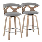 Gardenia - Mid Century Modern Fixed Height Counter Stool With Swivel (Set of 2) - Furniture Home Direct
