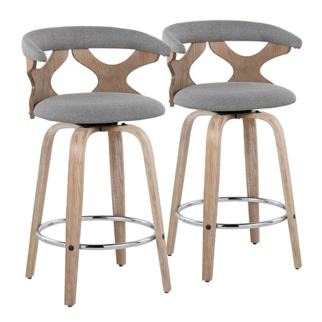 Gardenia - Mid Century Modern Fixed Height Counter Stool With Swivel (Set of 2) - Furniture Home Direct
