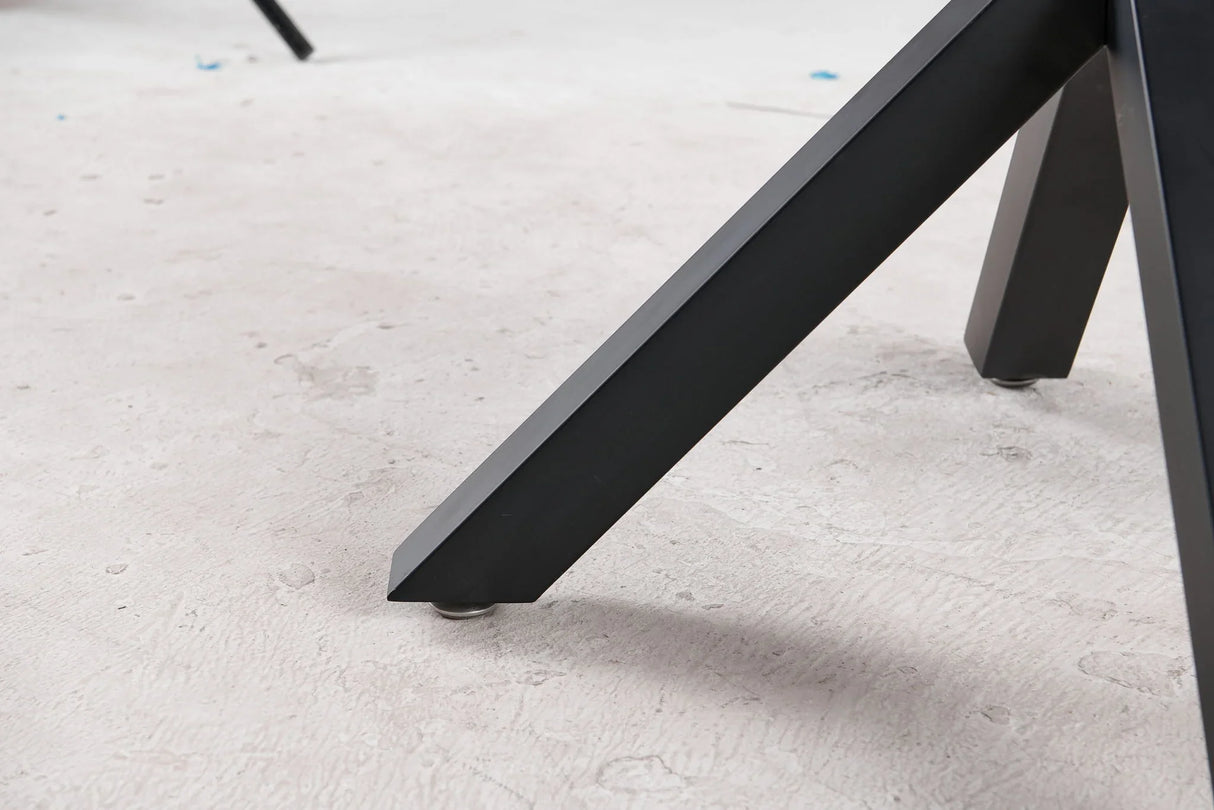 Table Mid-Century Dining Table For 4 - 6 People With Round MDF Table Top, Pedestal Dining Table, End Table Leisure Coffee Table, Cross Leg - Furniture Home Direct