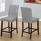 Counter Height Dining Chair Upholstered Leather Look (Set of 2) - Furniture Home Direct