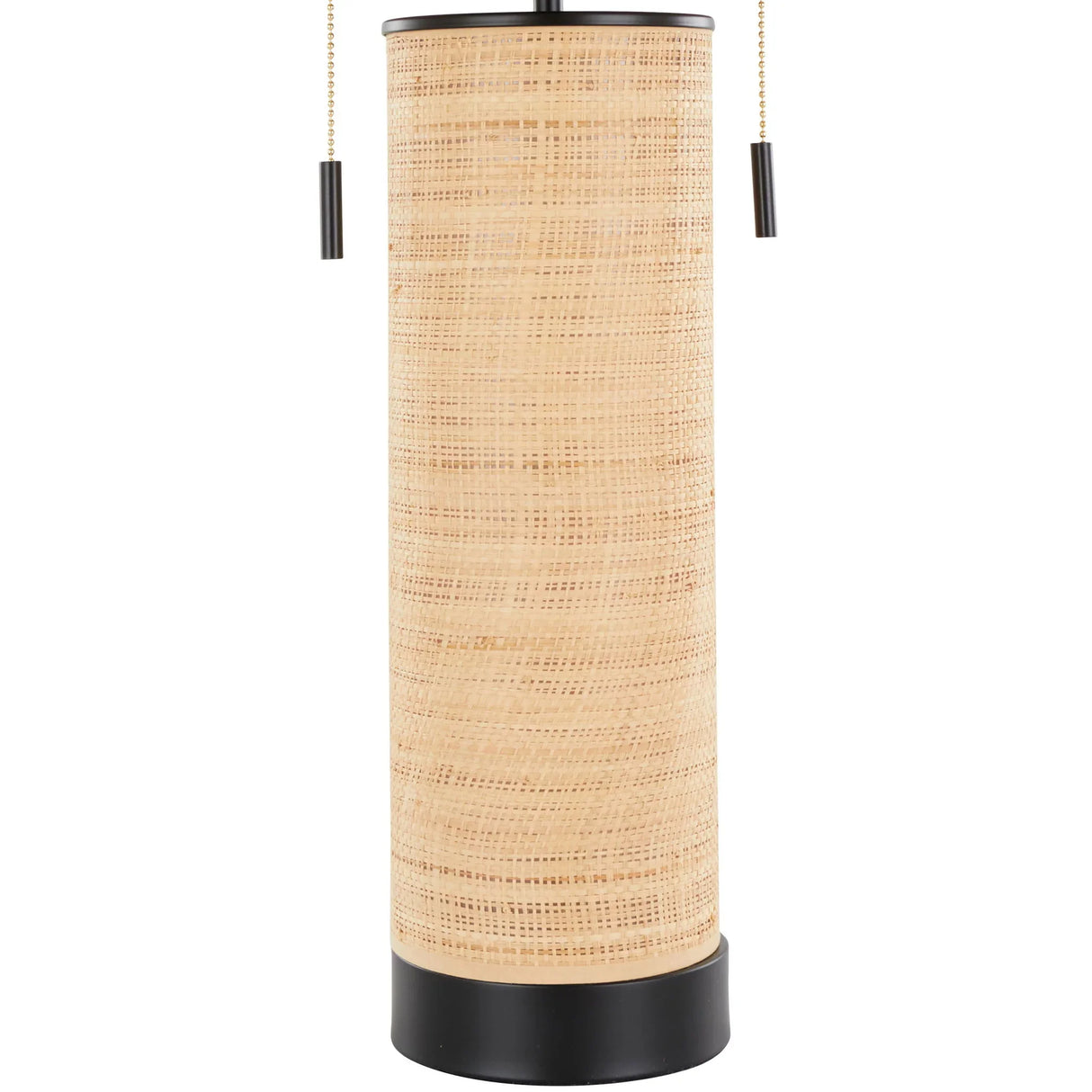 Cylinder - Rattan Contemporary Rattan Table Lamp - Furniture Home Direct