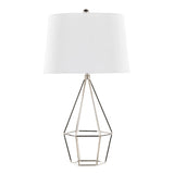Diana - Contemporary Table Lamp (Set of 2) - Polished Nickel / Black Satin - Furniture Home Direct