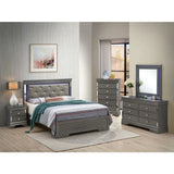 Bed With LED Light Accents Headboard - Furniture Home Direct