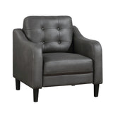 3pc Living Room Set Including Sofa, Love seat and Chair - Gray - Furniture Home Direct
