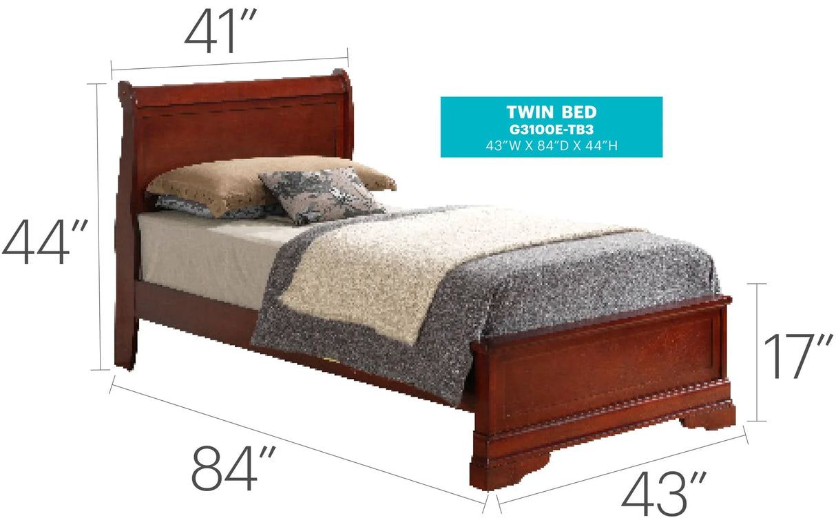 Sleigh Bed With Low Footboard - Furniture Home Direct