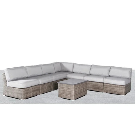 Wicker Sectional Sofa With Cushions And Table - Furniture Home Direct
