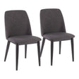 Tintori - Contemporary Dining Chair (Set of 2) - Charcoal - Furniture Home Direct