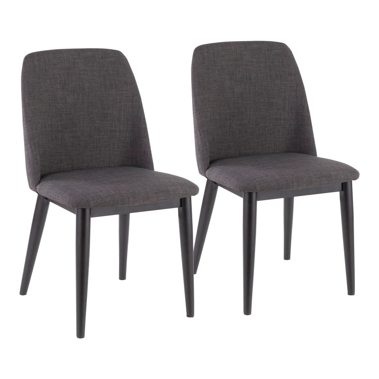 Tintori - Contemporary Dining Chair (Set of 2) - Charcoal - Furniture Home Direct